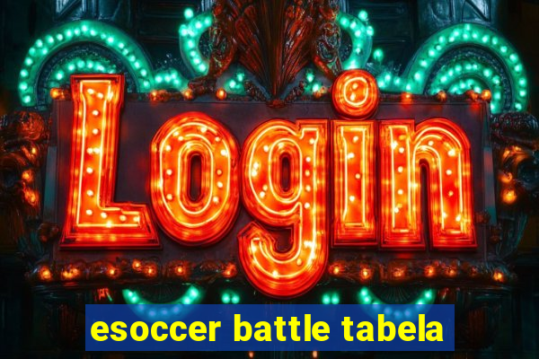 esoccer battle tabela